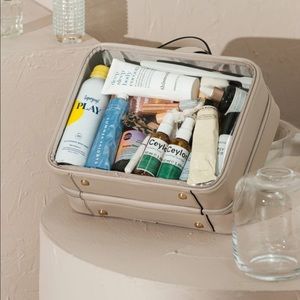 Calpak Clear Cosmetics Case in Stone (like new!)